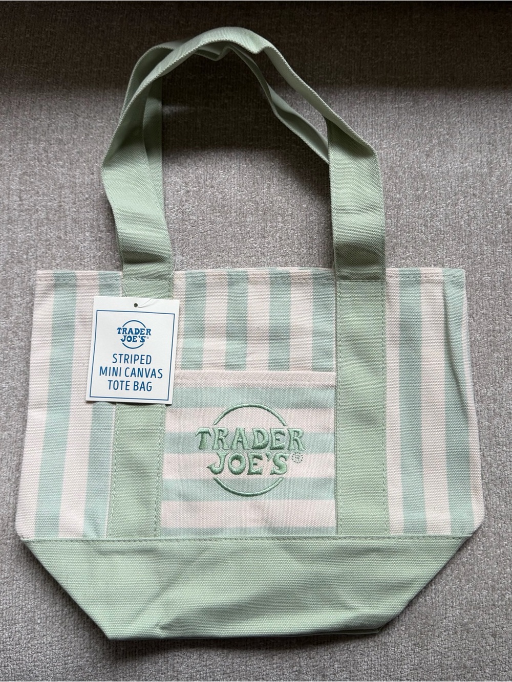 Trader Joe’s Striped Mini Canvas Tote Bags | Set of 4 - Picture 5 of 5